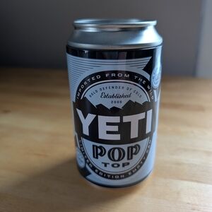 YETI Pop Top Limited Edition Empty Collectible Novelty Can Cooler‎ Display